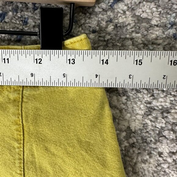 Urban Outfitters Denim Shorts Womens 27 Yellow High Rise Button Fly Lace Up Back - Picture 2 of 7